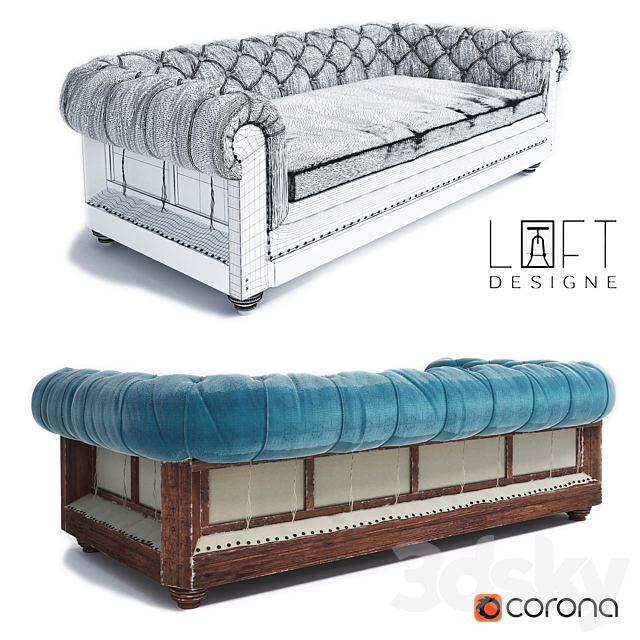 Loft design sofa 3663 3DSMax File - thumbnail 2