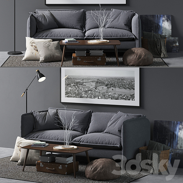 Loft Designe Sofa model 2963 3DSMax File - thumbnail 1