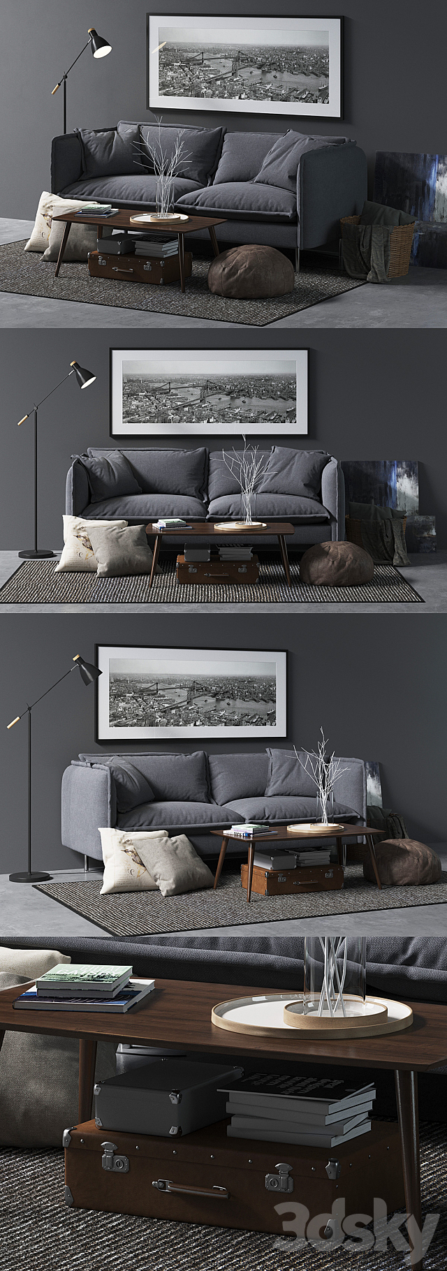 Loft Designe Sofa model 2963 3DSMax File - thumbnail 2