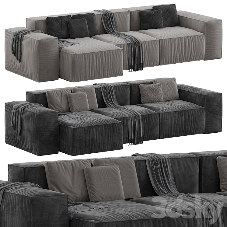 Loft Sofa 3DS Max Model - thumbnail 1