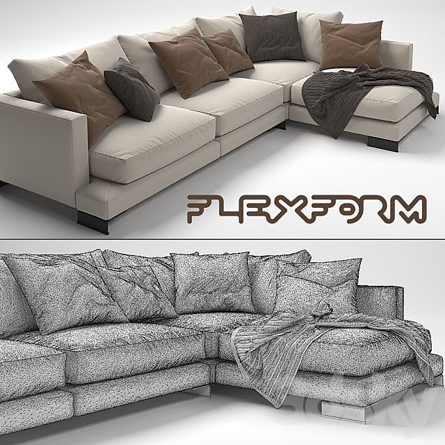 LONG ISLAND SOFA 3DS Max Model - thumbnail 3