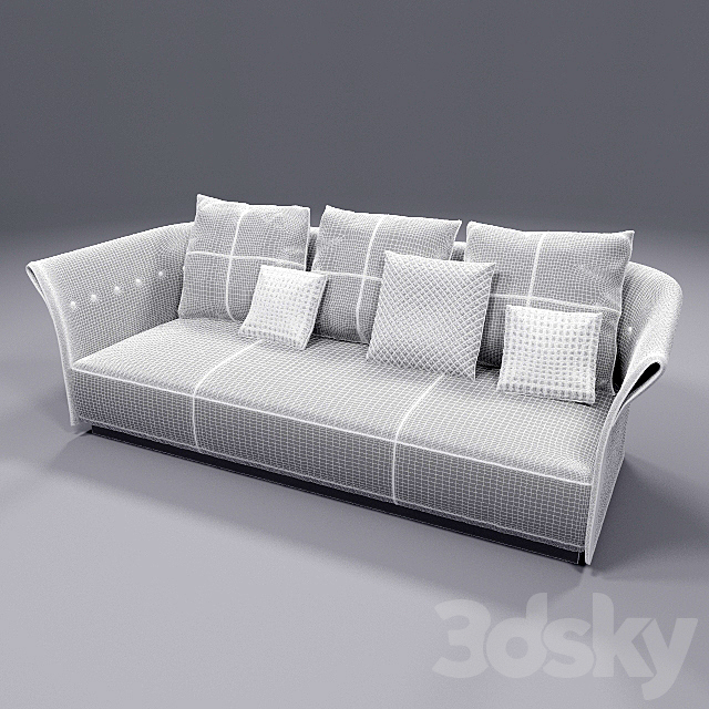 Longhi Charme sofa 3DSMax File - thumbnail 2