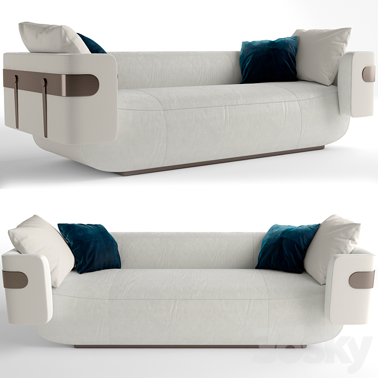 Longhi mi sofa 3DS Max Model - thumbnail 1