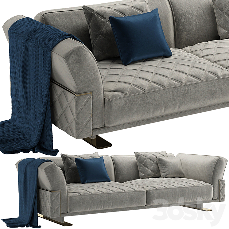 Longhi ritual sofa 3DS Max Model - thumbnail 1