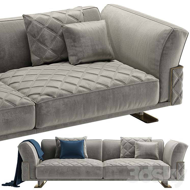 Longhi ritual sofa 3DS Max Model - thumbnail 2