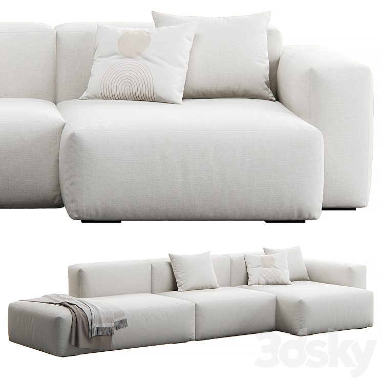 Mags Soft Corner Lounge 3seat Sofa by HAY 3DS Max Model - thumbnail 2