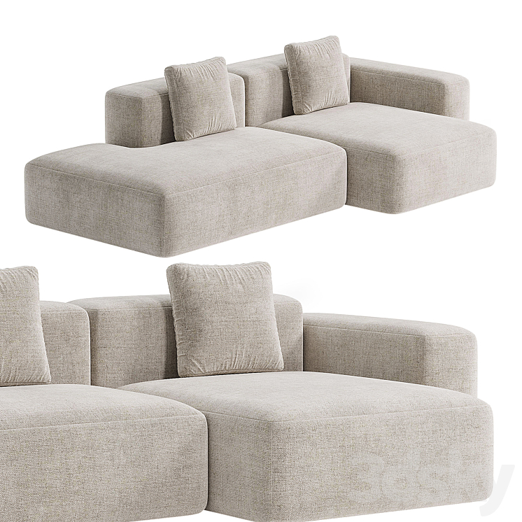 Mags Soft Sofa 3DS Max Model - thumbnail 1