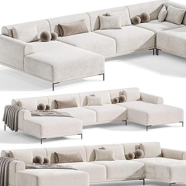 Marlet Corner Sofa Set By divanev 3DS Max Model - thumbnail 4