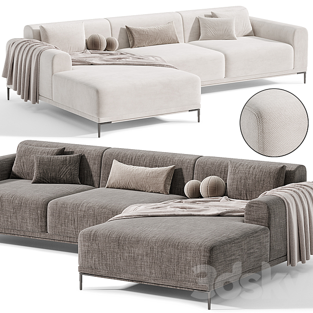 Marlet Corner Sofa Set By divanev 3DS Max Model - thumbnail 5