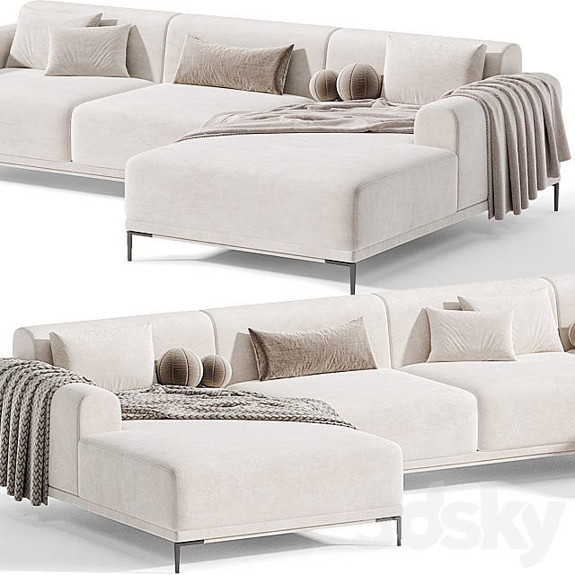 Marlet Corner Sofa Set By divanev 3DS Max Model - thumbnail 6