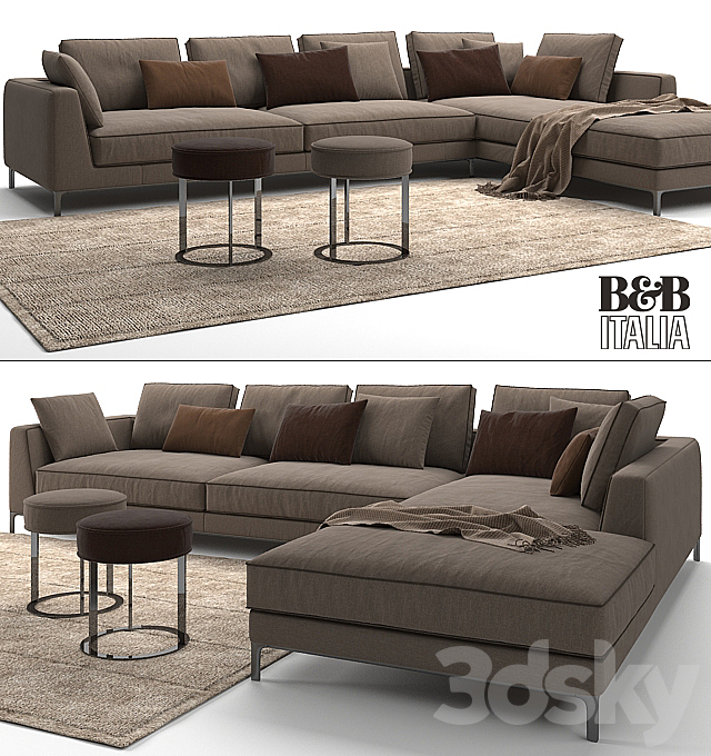 MAXALTO B&B ITALIA Lucrezia ‘To Size’ Sofa 3DSMax File - thumbnail 1