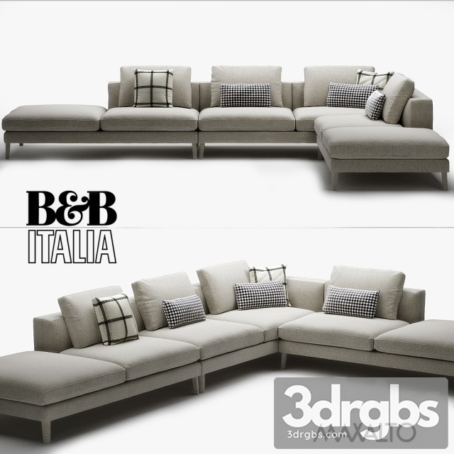 Maxalto Dives Sofa 3dsmax Download - thumbnail 1