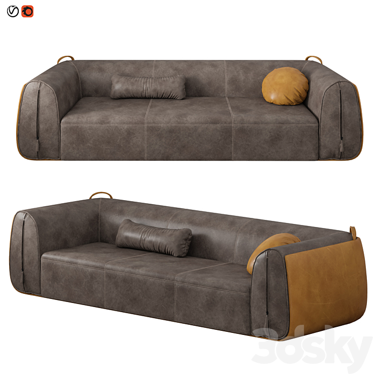 Meir Meir Collection Sofa 3DS Max Model - thumbnail 1