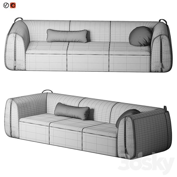 Meir Meir Collection Sofa 3DS Max Model - thumbnail 2