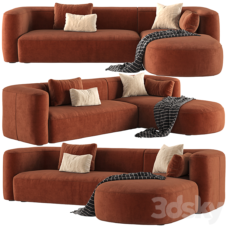 Mellow Sectional Sofa by Acanva 3DS Max Model - thumbnail 1