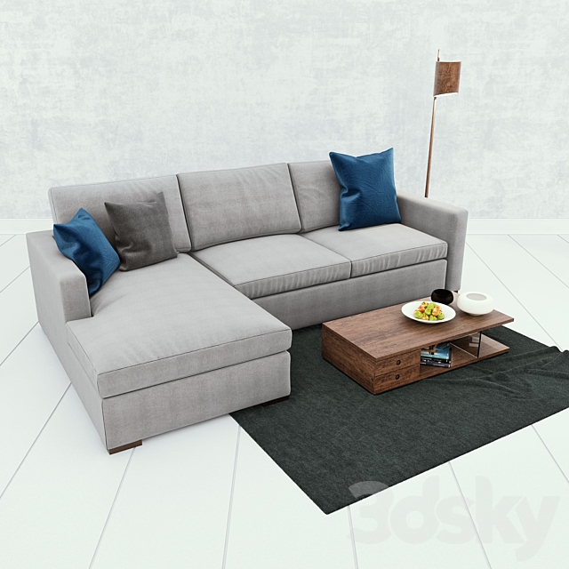 Meridiani Belmon Sofa 3DSMax File - thumbnail 2