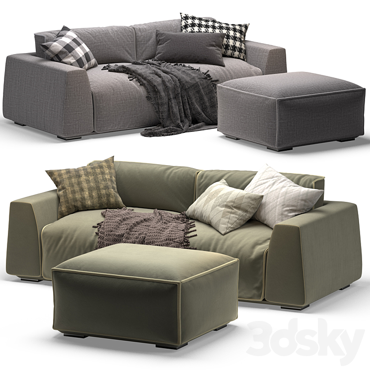 Milano Bedding Parker sofa 3DS Max Model - thumbnail 1