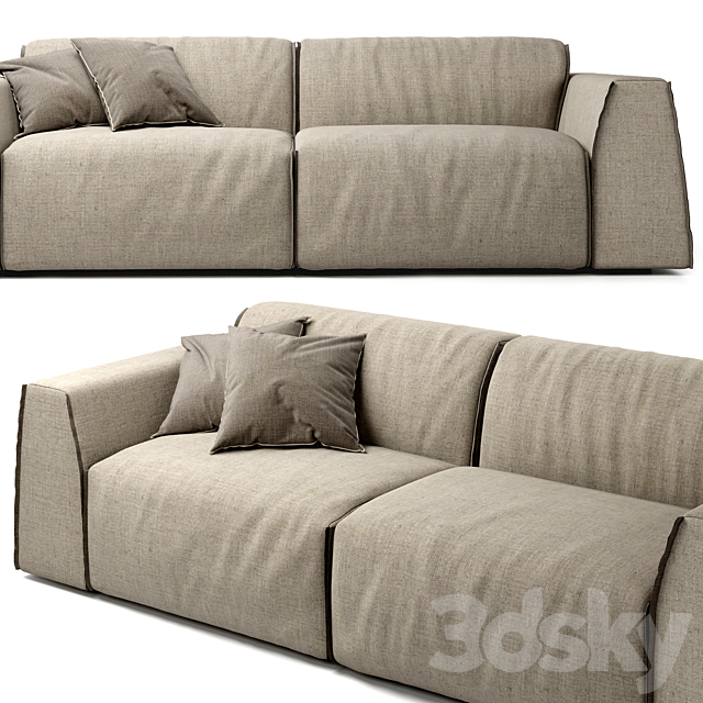 Milano Parker sofa 3ds Max - thumbnail 2