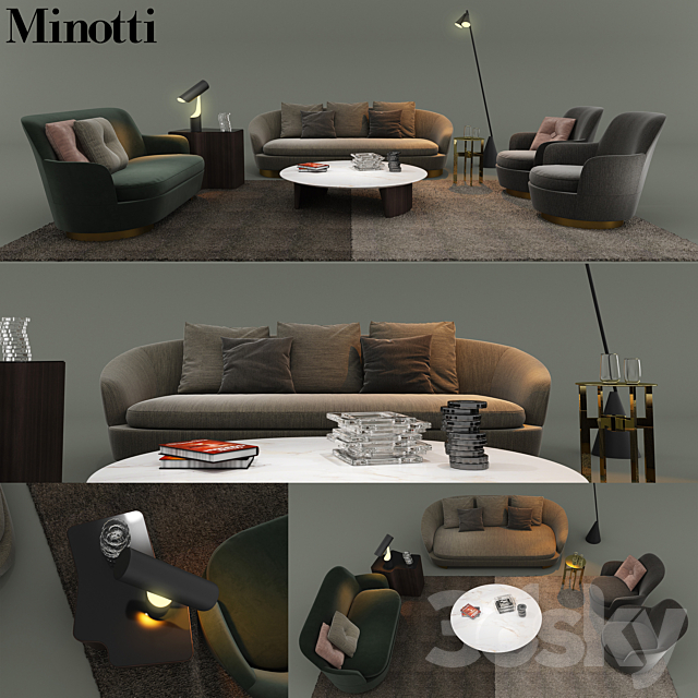 Minotti 2017 Set1 3DSMax File - thumbnail 1