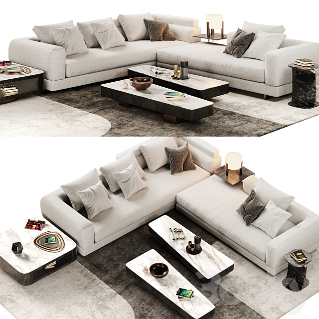 Minotti Alexander Sofa Opcion A 3ds Max - thumbnail 1