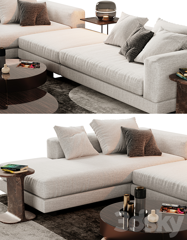 Minotti Alexander Sofa Opcion B 3DS Max Model - thumbnail 2