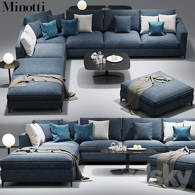 Minotti Andersen sofa _CLYFFORD_Modular sofa 3DSMax File - thumbnail 1