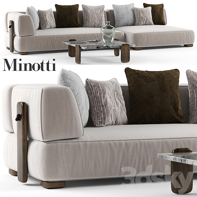 Minotti Florida sofa 2 3DSMax File - thumbnail 1