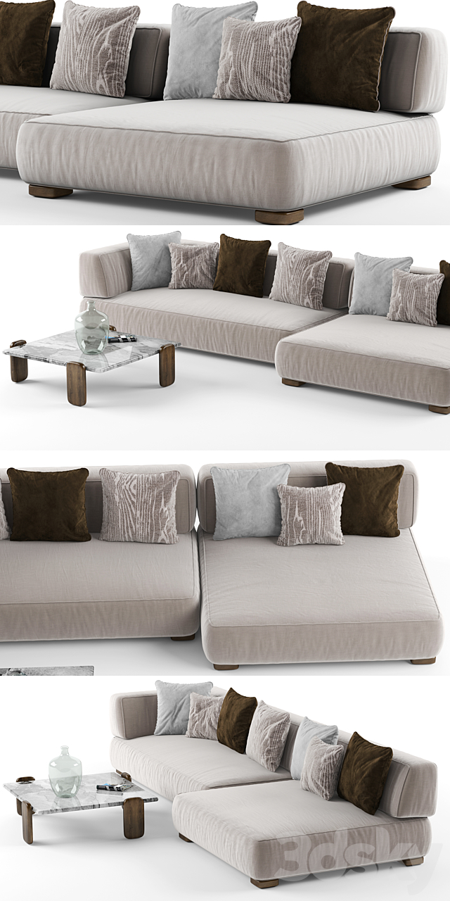 Minotti Florida sofa 2 3DSMax File - thumbnail 2