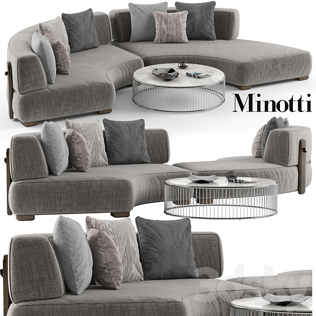 Minotti Florida sofa set 1 3DSMax File - thumbnail 1