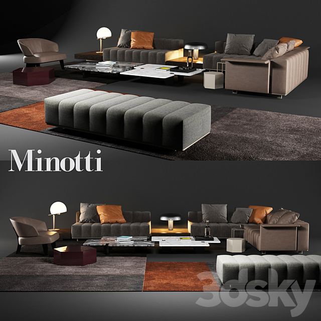 Minotti FREEMAN LOUNGE 3DSMax File - thumbnail 1