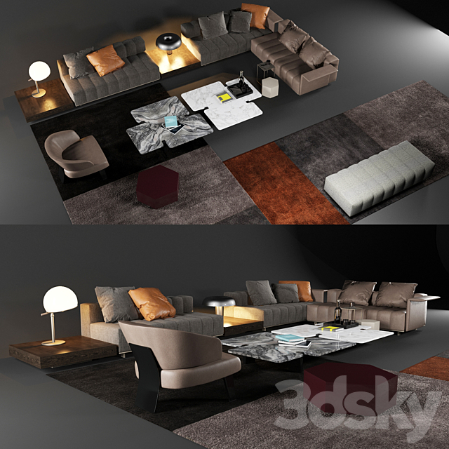 Minotti FREEMAN LOUNGE 3DSMax File - thumbnail 2