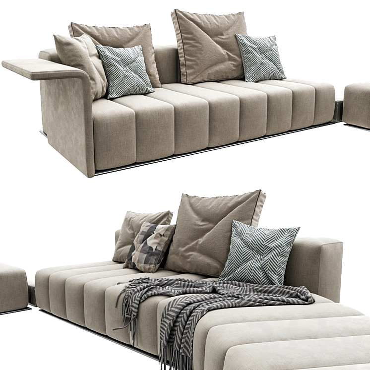 Minotti Freeman Lounge Arrangement 04 3DS Max Model - thumbnail 2