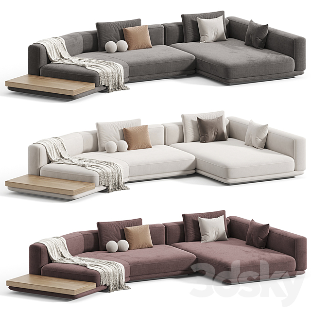 Minotti Horizonte Sofa 3 3ds Max - thumbnail 1