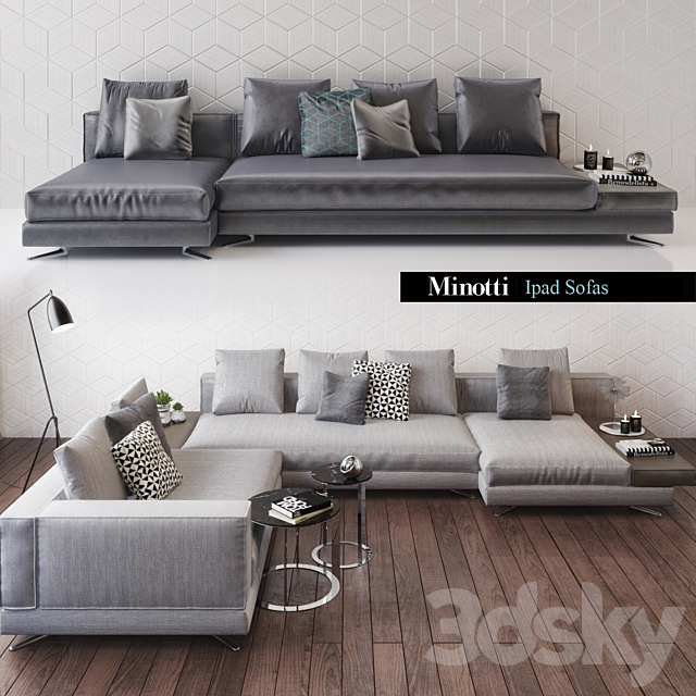 minotti ipad sofa 3DSMax File - thumbnail 1