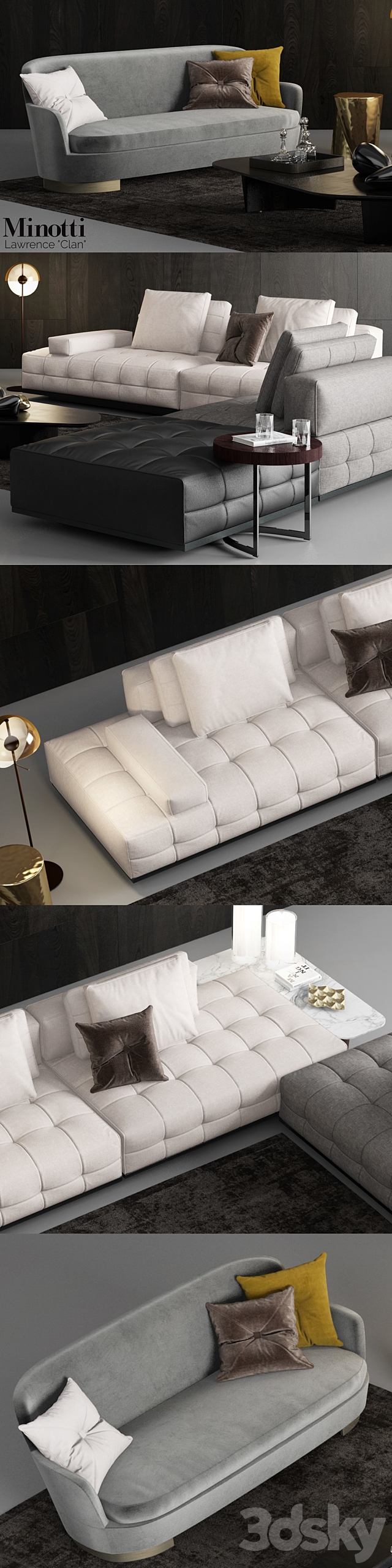 Minotti Lawrence Clan Seating 3 3DSMax File - thumbnail 2