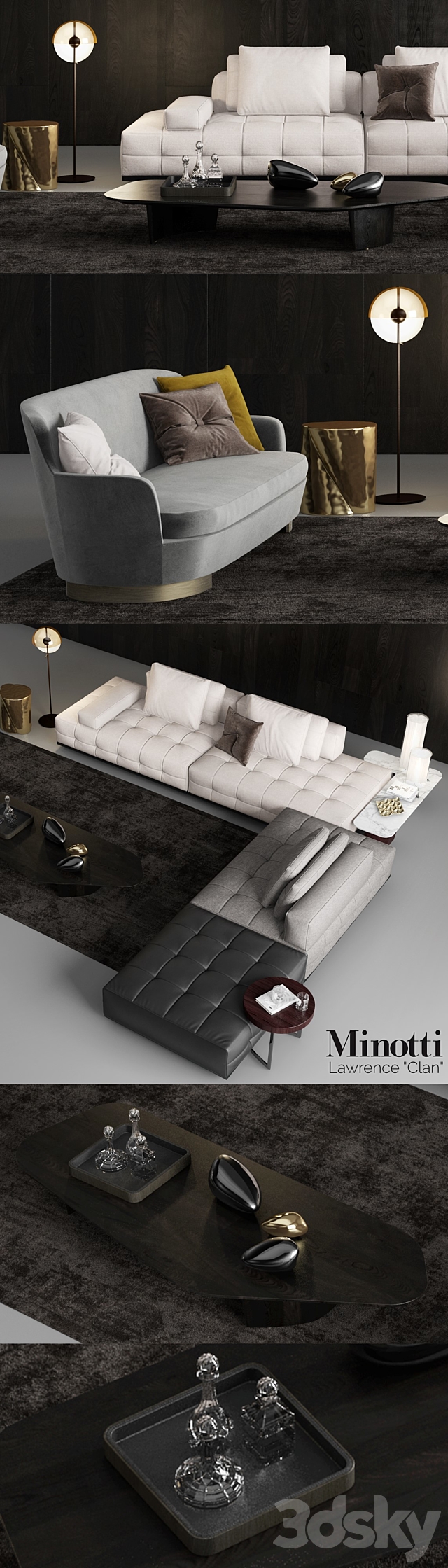 Minotti Lawrence Clan Seating 3 3DSMax File - thumbnail 3