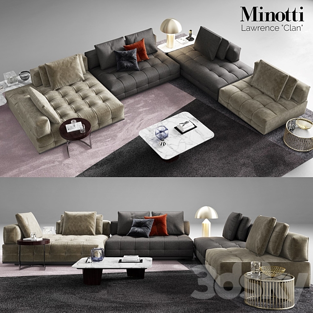 Minotti Lawrence Clan Seating Arrangements 3DSMax File - thumbnail 1