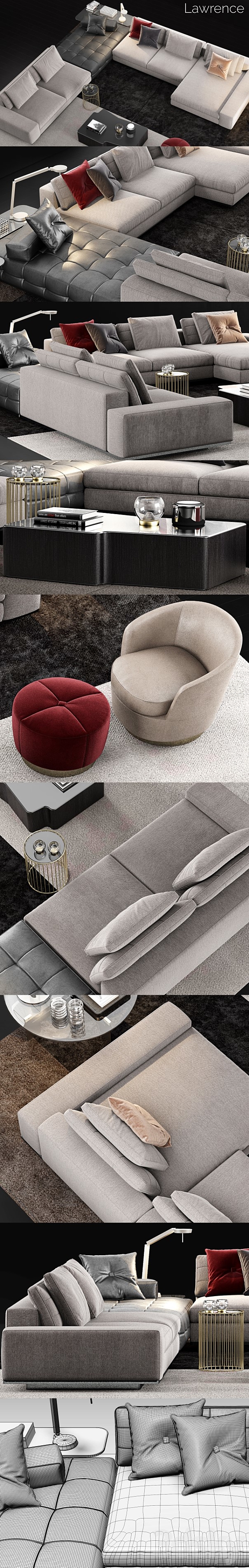 Minotti Lawrence Sofa 3DSMax File - thumbnail 3