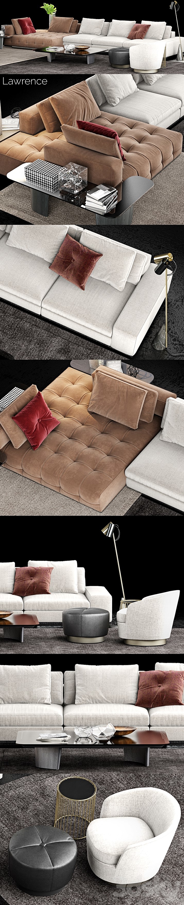 Minotti Lawrence Sofa 3DSMax File - thumbnail 3