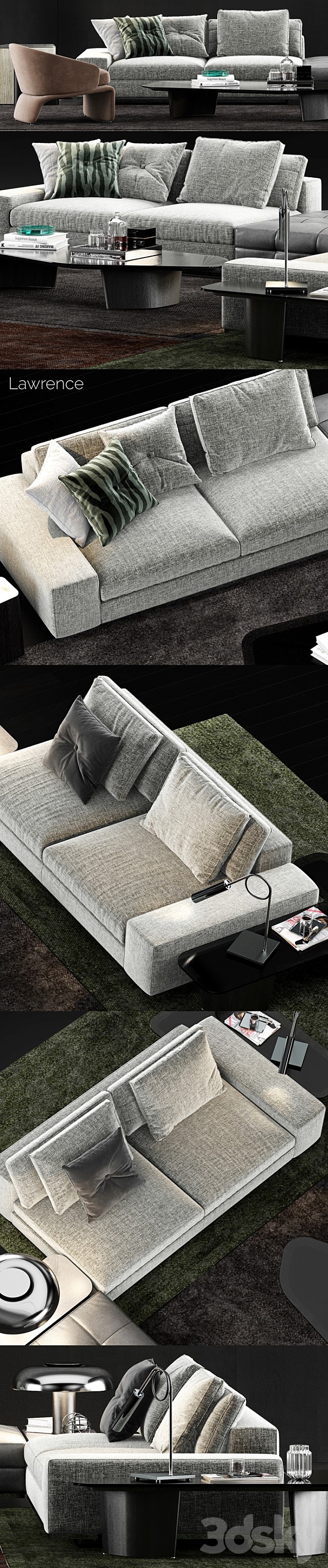 Minotti Lawrence Sofa 3DSMax File - thumbnail 3