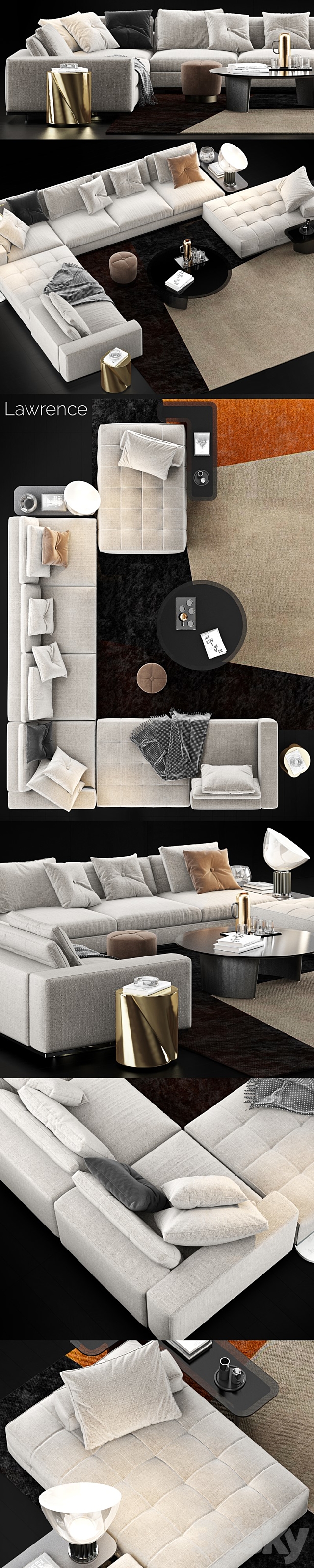 Minotti Lawrence Sofa 3DSMax File - thumbnail 2