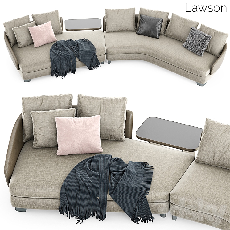 Minotti Lawson Sofa 2 3DS Max Model - thumbnail 1