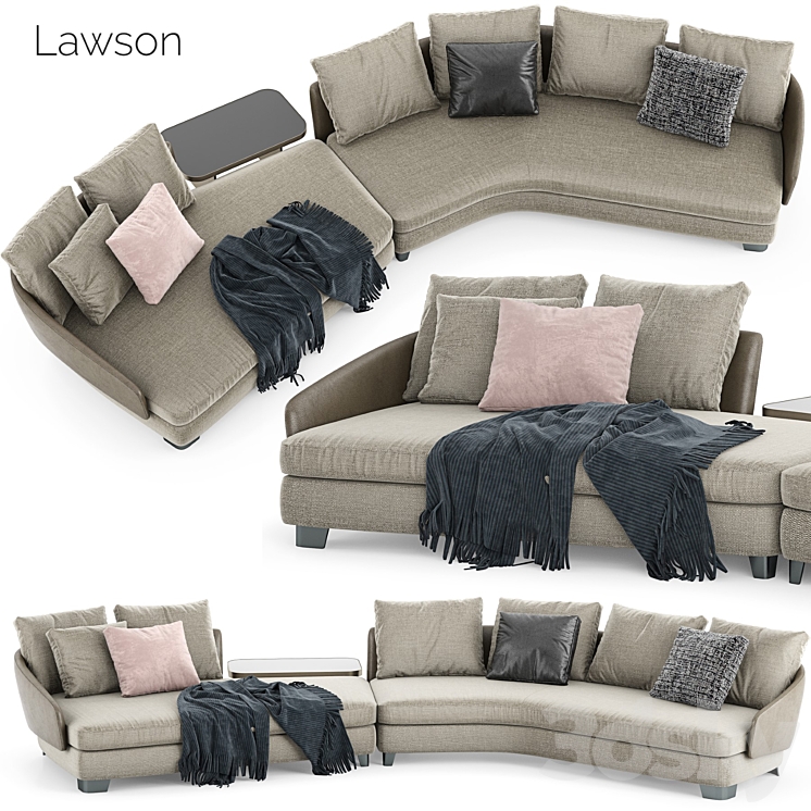 Minotti Lawson Sofa 2 3DS Max Model - thumbnail 2