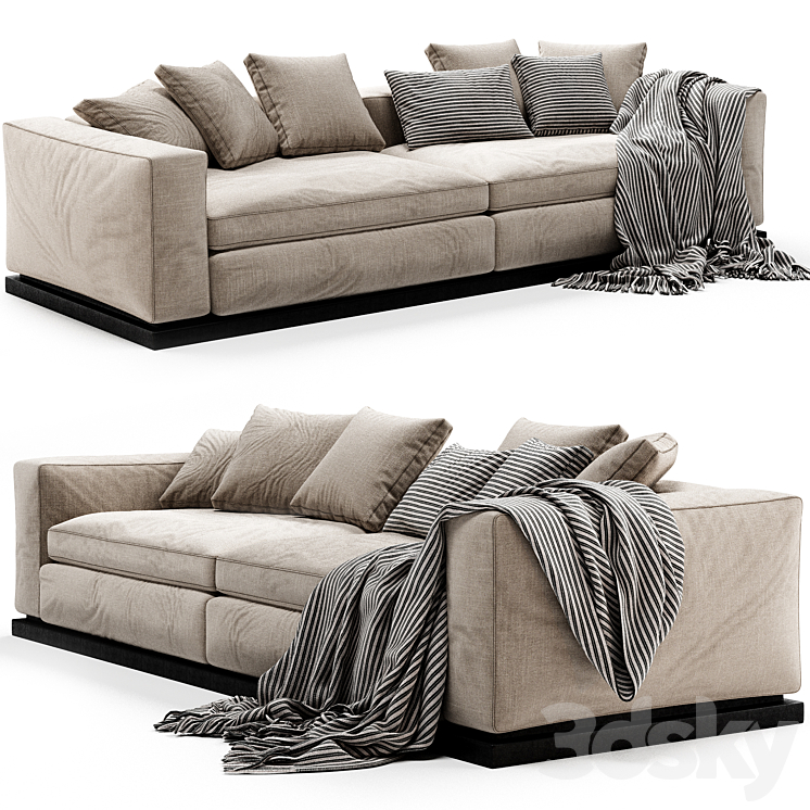 Minotti Leonard Sofa 3DS Max Model - thumbnail 1