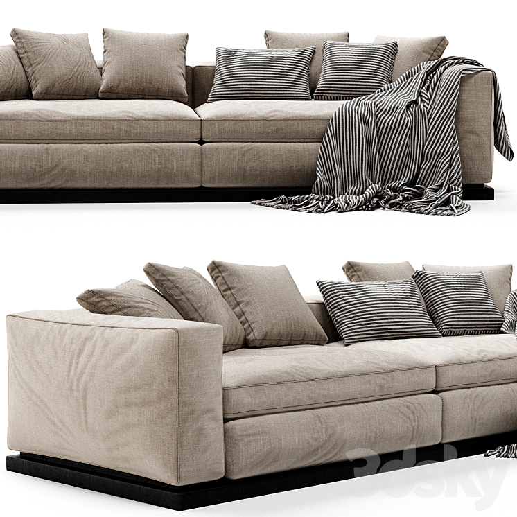 Minotti Leonard Sofa 3DS Max Model - thumbnail 2