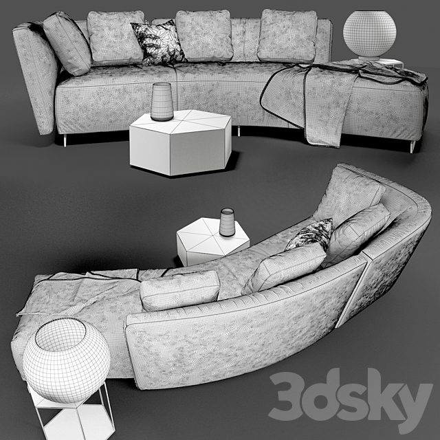 Minotti LOUNGE SEYMOUR 3DSMax File - thumbnail 3