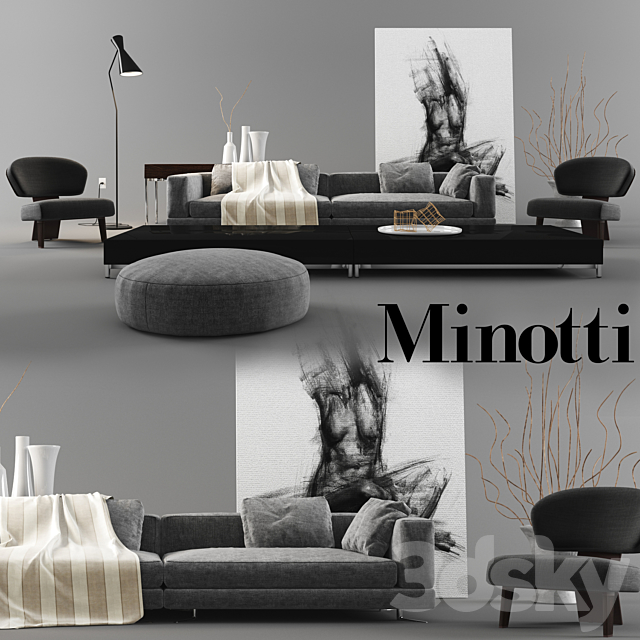 Minotti Set 02 3DSMax File - thumbnail 1