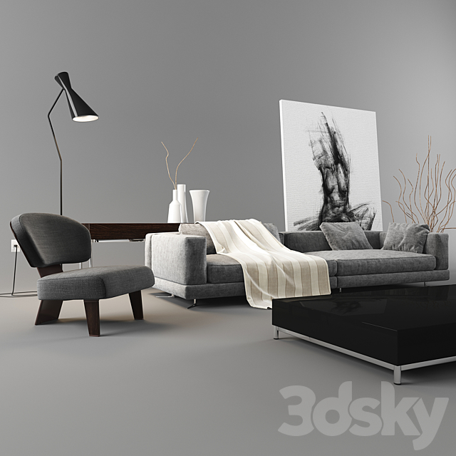 Minotti Set 02 3DSMax File - thumbnail 2