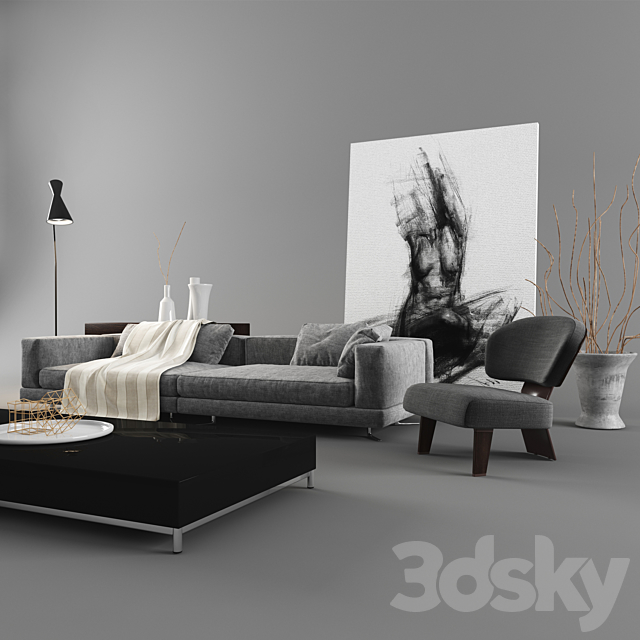 Minotti Set 02 3DSMax File - thumbnail 3