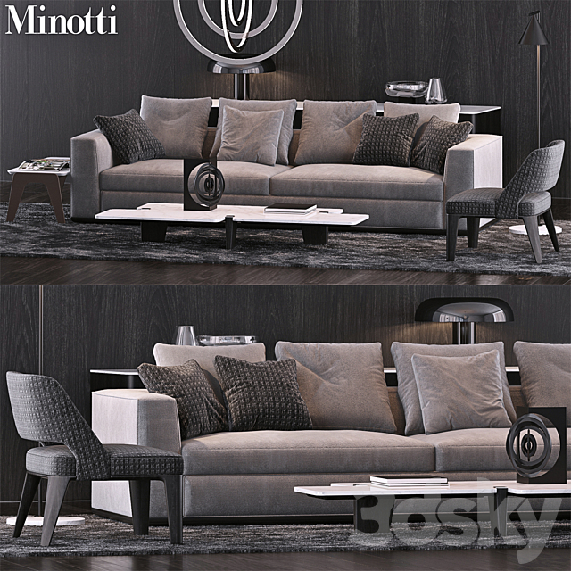 Minotti Set 11 3DSMax File - thumbnail 1